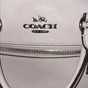 Coach Women's Cream Leather Crossbody Bag